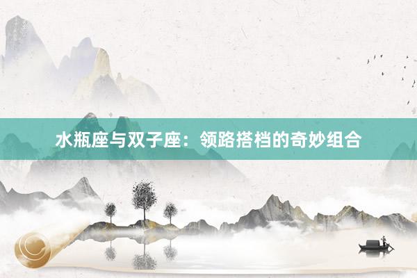水瓶座与双子座：领路搭档的奇妙组合